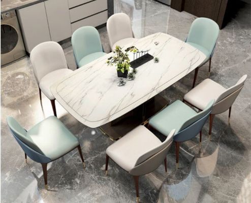 Muebles de restaurante silla de comedor de madera moderna con diseño nórdico y asiento tapizado