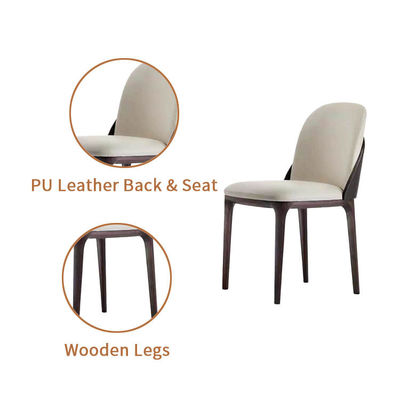 Muebles de restaurante silla de comedor de madera moderna con diseño nórdico y asiento tapizado