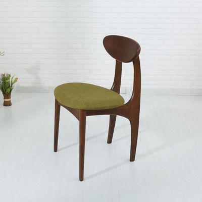 Color natural marco de madera sólida estilo nórdico PU/tejido de cuero silla de comedor de madera tapizada para venta de restaurante moderno