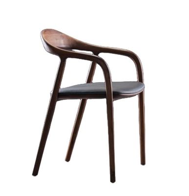 Muebles para el hogar generales silla de comedor de madera maciza vintage con reposabrazos y cojines tapizados