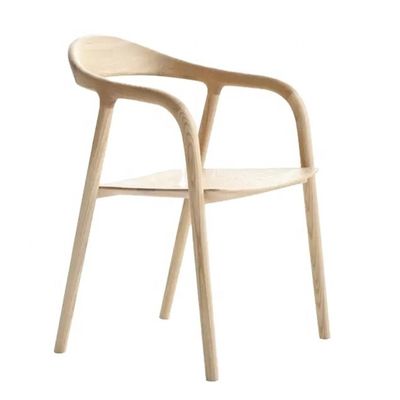Armrest de madera sólida moderna francesa silla de comedor de madera en el paquete de correo para muebles de sala de estar de lujo