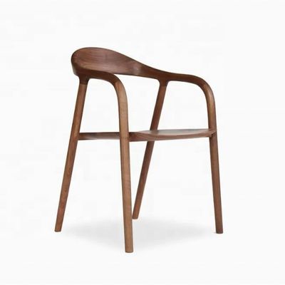 Armrest de madera sólida moderna francesa silla de comedor de madera en el paquete de correo para muebles de sala de estar de lujo