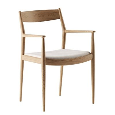 Restaurante Madera Comedor Silla de brazos Medio siglo Diseño moderno Madera sólida Embalaje de correo Y