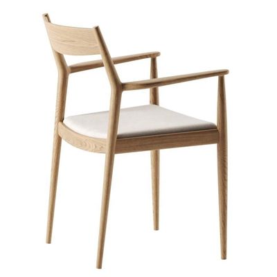 Restaurante Madera Comedor Silla de brazos Medio siglo Diseño moderno Madera sólida Embalaje de correo Y