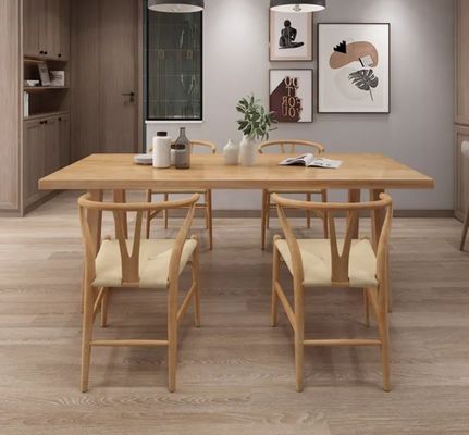 Muebles modernos de mesa de comedor de madera sólida para comedor y cocina L120*W70*H75CM