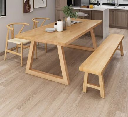 Muebles modernos de mesa de comedor de madera sólida para comedor y cocina L120*W70*H75CM