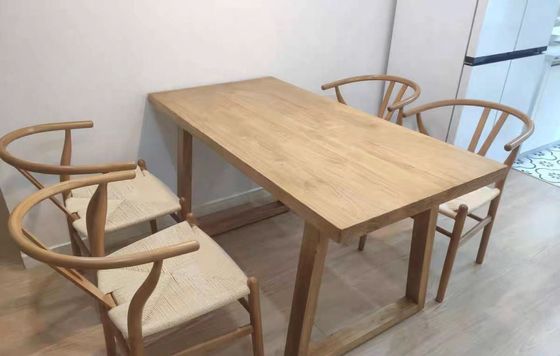 Muebles modernos de mesa de comedor de madera sólida para comedor y cocina L120*W70*H75CM