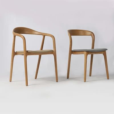 Casa Muebles silla de comedor madera de roble diseño moderno estilo nórdico cubierta de la habitación sillas blancas para la cocina de cuero Pu de madera