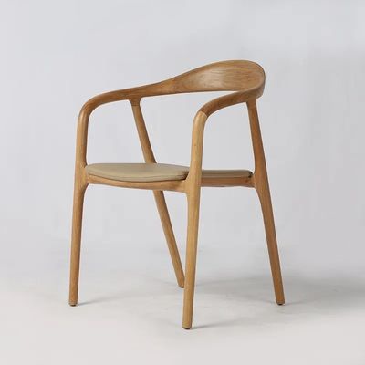 Casa Muebles silla de comedor madera de roble diseño moderno estilo nórdico cubierta de la habitación sillas blancas para la cocina de cuero Pu de madera