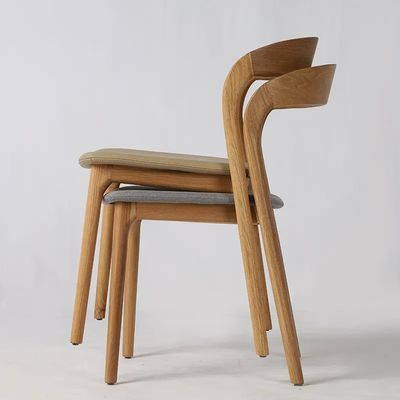 Casa Muebles silla de comedor madera de roble diseño moderno estilo nórdico cubierta de la habitación sillas blancas para la cocina de cuero Pu de madera