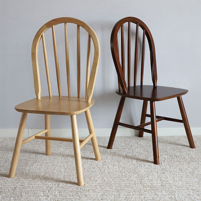 Silla de comedor de madera sólida nórdica elegante y funcional para comedor elegante W49.5*D51*H79 cm