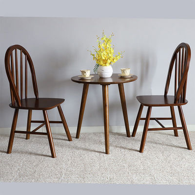 Silla de comedor de madera sólida nórdica elegante y funcional para comedor elegante W49.5*D51*H79 cm