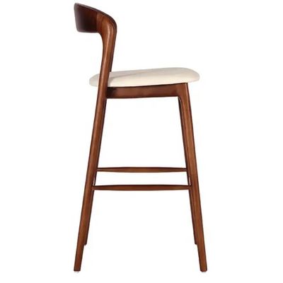 NO taburete de bar plegado para madera maciza silla de comedor de madera en la cocina del restaurante