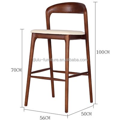 NO taburete de bar plegado para madera maciza silla de comedor de madera en la cocina del restaurante
