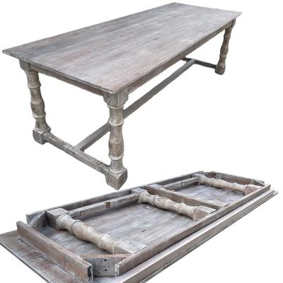 Nitrolacquer Finish Tablas de color americanas Rectamgle Mesa de comedor plegable de madera sólida para un diseño moderno simple