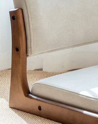 Sillón trasero y comedor de madera natural sin piernas silla de suelo para el salón diseño minimalista