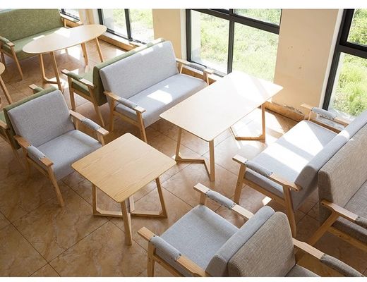 Silla de asiento blando de diseño moderno para el salón y el hotel W65*D59*H75CM Silla de sofá de madera de tejido sólido
