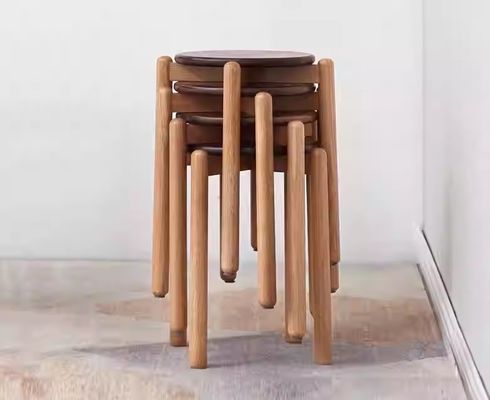 Silla de comedor de madera maciza, simplemente diseñada con material de cubierta de madera de roble