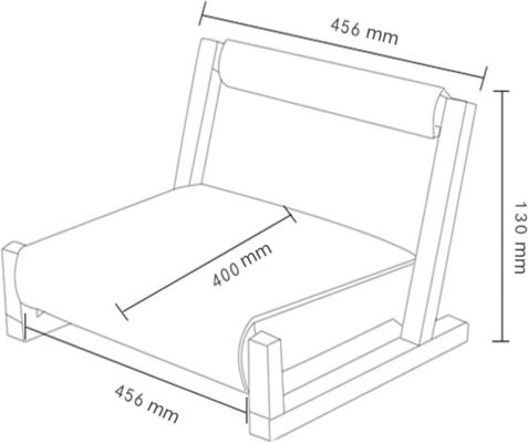 Silla de suelo japonés de Tatami de madera maciza con respaldo confortable