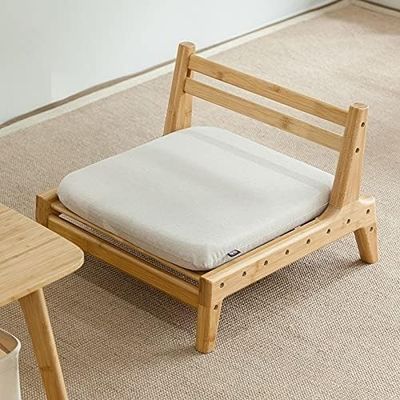 Inicio Muebles japonés Tatami Madera Silla de té sin piernas con respaldo trasero OEM/ODM Sí