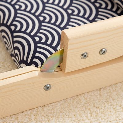 Silla de sala de estar de estilo moderno japonés Tatami madera sin piernas silla de té con respaldo de fondo silla de suelo de madera sólida