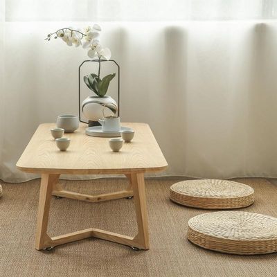 Muebles de mesa de café de madera sólida moderna con acabado de nitrolacquer para el salón Muebles de estilo nórdico