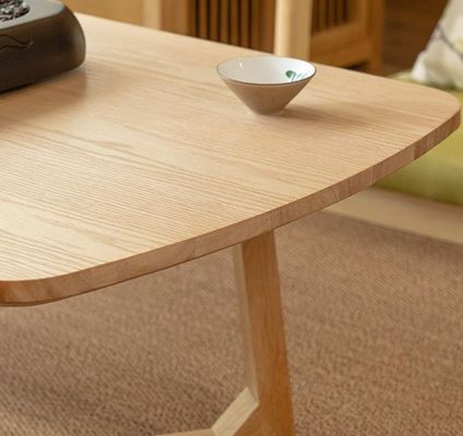 Muebles de mesa de café de madera sólida moderna con acabado de nitrolacquer para el salón Muebles de estilo nórdico