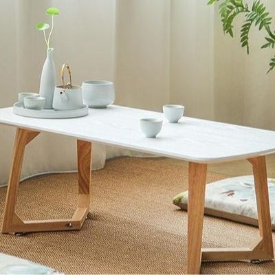 Muebles de mesa de café de madera sólida moderna con acabado de nitrolacquer para el salón Muebles de estilo nórdico