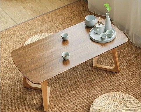 Muebles de mesa de café de madera sólida moderna con acabado de nitrolacquer para el salón Muebles de estilo nórdico