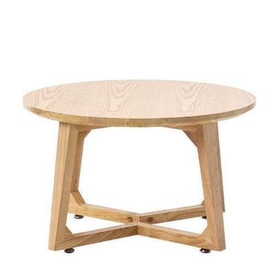 Mesa de café de madera sólida de diseño nórdico moderno y práctico para el entorno del edificio de oficinas