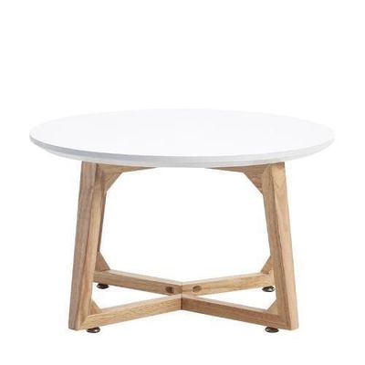 Mesa de café de madera sólida de diseño nórdico moderno y práctico para el entorno del edificio de oficinas