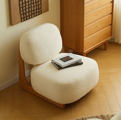 Actualice su hotel con diseño nórdico Moderno silla de madera maciza de lana de cordero Sala de comedor sillas de madera