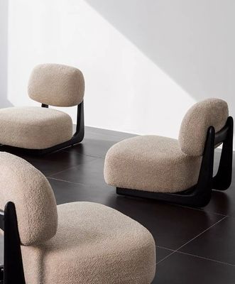 Actualice su hotel con diseño nórdico Moderno silla de madera maciza de lana de cordero Sala de comedor sillas de madera