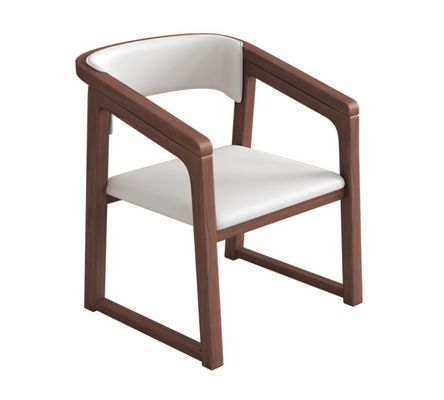 Color personalizado Madera sólida silla de madera de cuero de PU W56*D51*H71CM silla de comedor de diseño nórdico silla de madera moderna