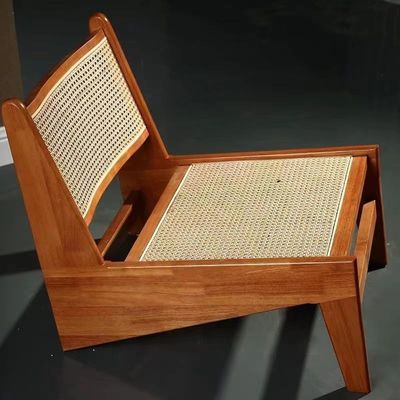 Diseño de sillas de salón silla de ratán clásica de madera sólida para salón nórdico y muebles contemporáneos
