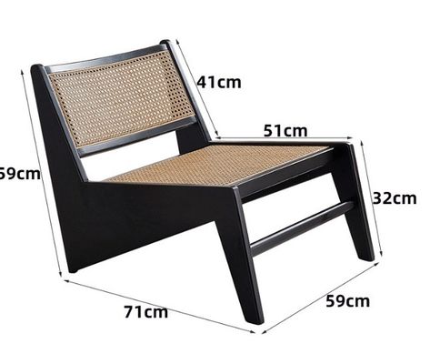 Diseño de sillas de salón silla de ratán clásica de madera sólida para salón nórdico y muebles contemporáneos