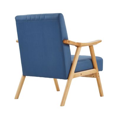 Wabi-Sabi estilo de diseño de tejido tapizado de madera maciza salón de ocio sofá de madera silla para el salón
