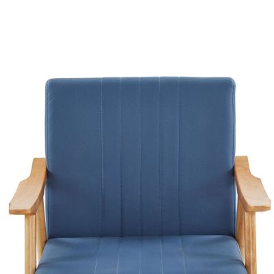 Wabi-Sabi estilo de diseño de tejido tapizado de madera maciza salón de ocio sofá de madera silla para el salón