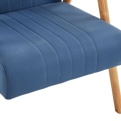 Wabi-Sabi estilo de diseño de tejido tapizado de madera maciza salón de ocio sofá de madera silla para el salón