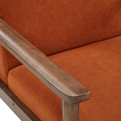 Sillón de sofá de madera sólida Sillón de sofá de madera sólida con paquete de correo en estilo silla de ocio