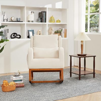 Tejido nórdico Minimalista Cafetería Silla de salón de madera Accent Sillones de ocio Sillón de brazos Muebles de oficina para el hogar Sofá único Silla
