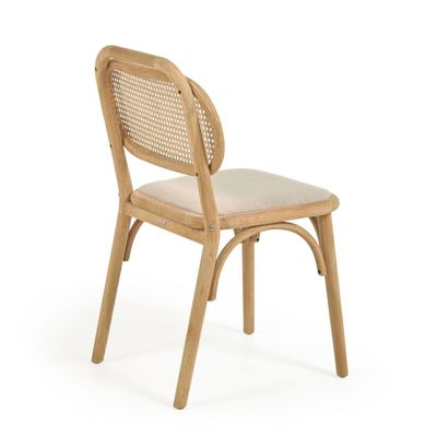 Silla de comedor de madera sólida moderna en color natural para muebles de restaurante