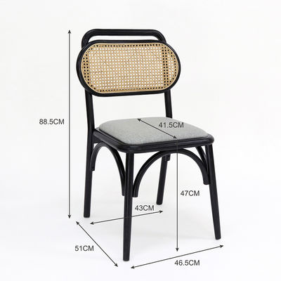Silla de comedor de madera sólida moderna en color natural para muebles de restaurante