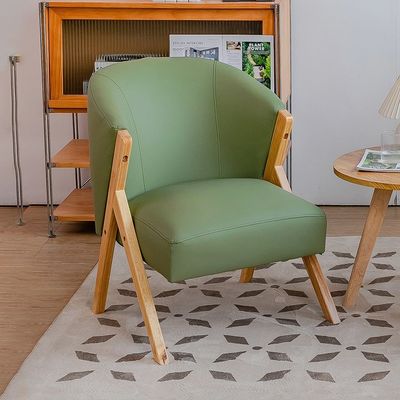 Silla de madera nórdica moderna Marco de madera sólida de ceniza resistente para diseño hotelero Sillones de sofá de madera de lana de cordero de terciopelo