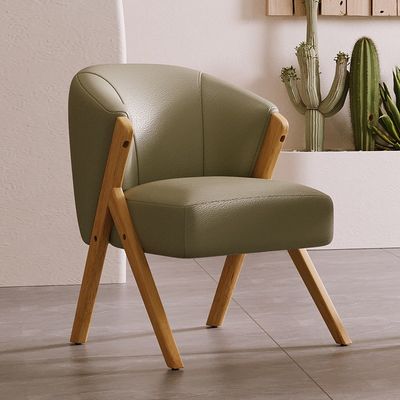 Silla de madera nórdica moderna Marco de madera sólida de ceniza resistente para diseño hotelero Sillones de sofá de madera de lana de cordero de terciopelo