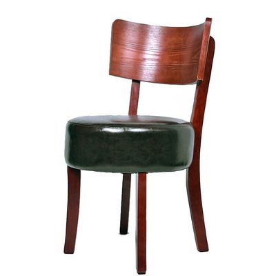 Silla de madera sólida para estilo nórdico Paddle Ocio Silla de comedor de cafetería Silla de tapicería para el hogar