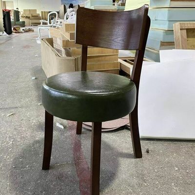 Silla de madera sólida para estilo nórdico Paddle Ocio Silla de comedor de cafetería Silla de tapicería para el hogar