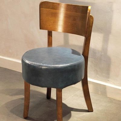Silla de madera sólida para estilo nórdico Paddle Ocio Silla de comedor de cafetería Silla de tapicería para el hogar