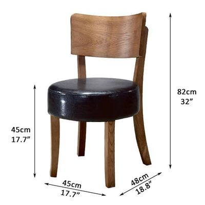 Silla de madera sólida para estilo nórdico Paddle Ocio Silla de comedor de cafetería Silla de tapicería para el hogar