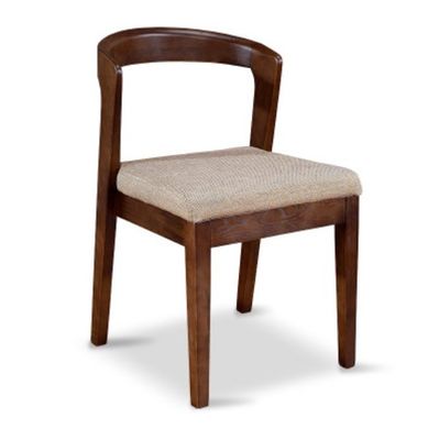 Moderno de diseño nórdico de madera maciza de cuero de PU silla de comedor con acabado de nitrolaca y embalaje de correo